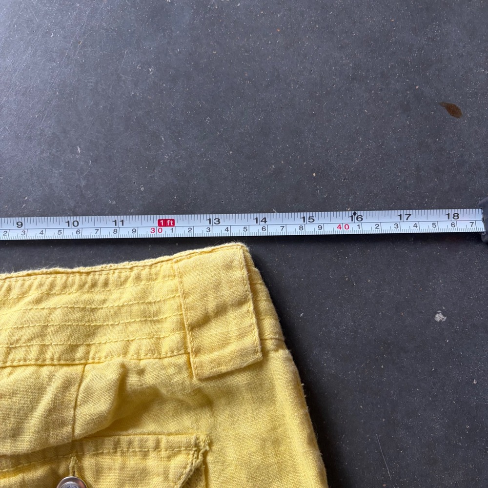 INC International Concepts Yellow 100% Linen Wide Leg Pants Womens Size 6 - Picture 6 of 6